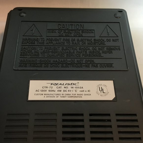 Realistic CTR-72 AC/Battery Cassette Recorder Vintage-**Watch The Video** Works! - Picture 9 of 15